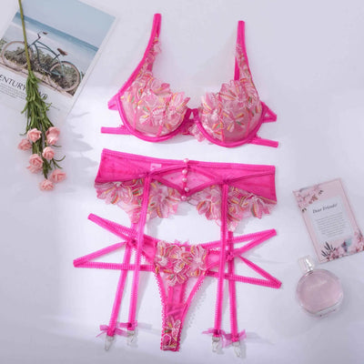 Laursen™ Ada | Fancy Pink Lingeri Sæt